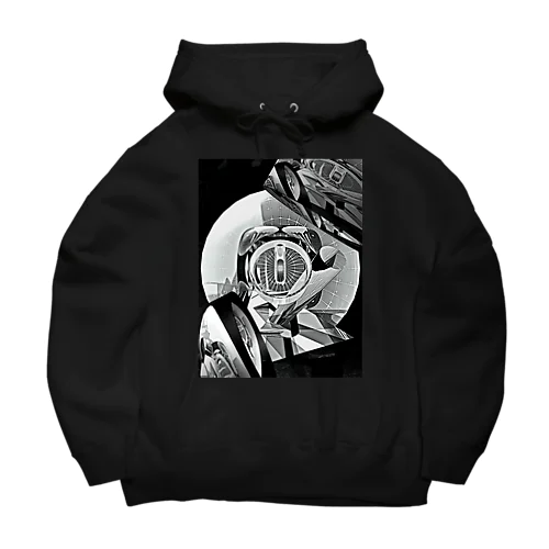 白黒の宇宙パーカー Big Hoodie