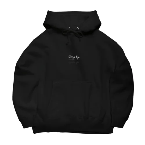 Simple Logo Hoodie Black ビッグシルエットパーカー