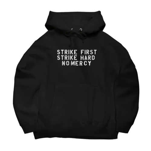 STRIKE FIRST・STRIKE HARD・NO MERCY ビッグシルエットパーカー