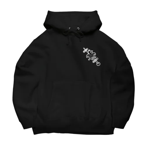 麻雀ワンポイントやきとりロゴ Big Hoodie