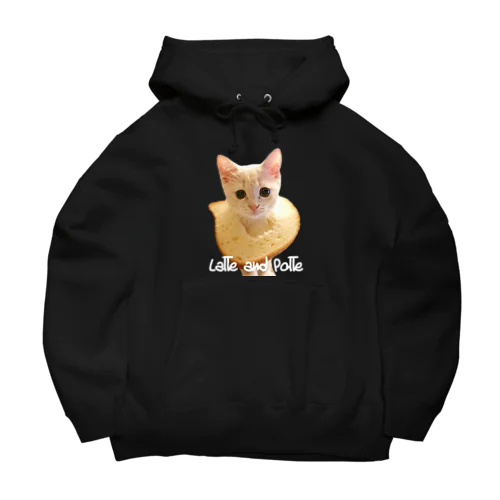 【ビッグシルエットパーカー】ポテ子とねこねこ食パンぽかん顔 Big Hoodie