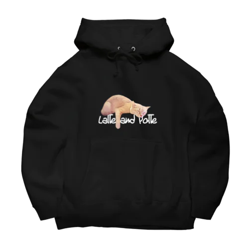 【ビッグシルエットパーカー】まったりラテ子のチルタイム【フーディーン】 Big Hoodie