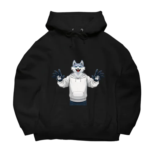 ビッグシルエットガロンパーカー（前だけガウガウver） Big Hoodie