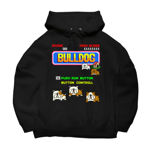 レトロゲーム風なブルドッグ Big Hoodie