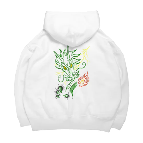 【バックプリント】龍を中華風で Big Hoodie