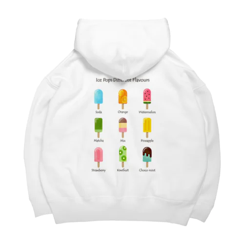 [★バック] アイスキャンディー (白Tシャツ専用) Big Hoodie