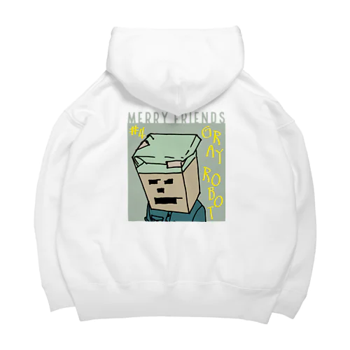 Merry Friends No.4 "gray robot" Big Hoodie