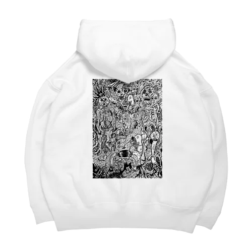 モノクロドローイング Big Hoodie