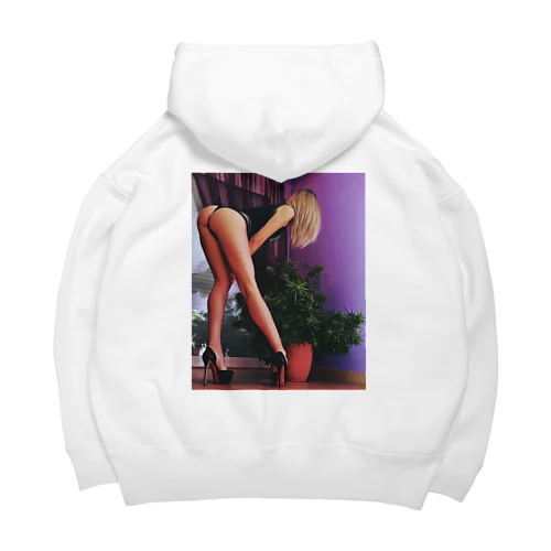 植物を愛でる美女 Big Hoodie