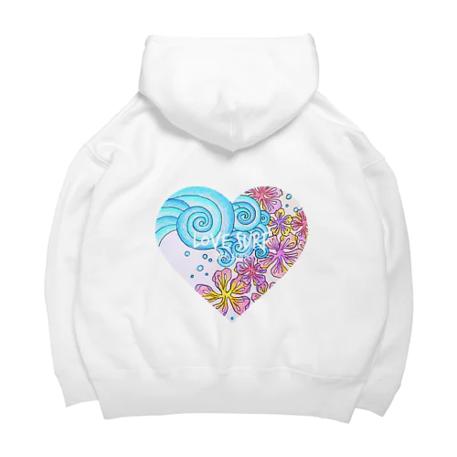 love heart ❤️surfパーカー Big Hoodie