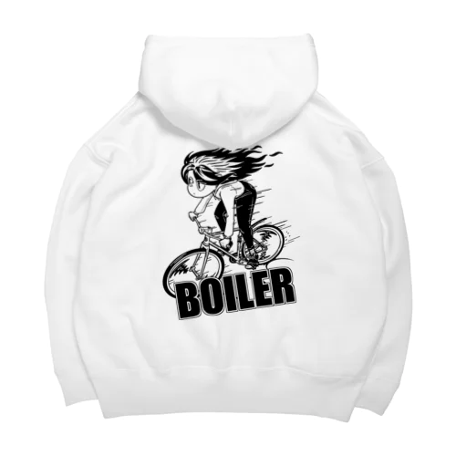 "BOILER" ビッグシルエットパーカー