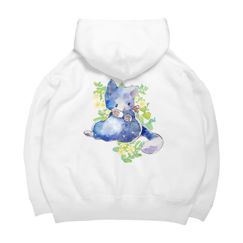 水彩にゃんこ Big Hoodie