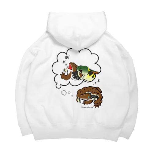 ヒキガエルの悪夢バックプリント Big Hoodie