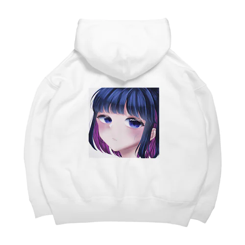 厚塗り風ガール Big Hoodie