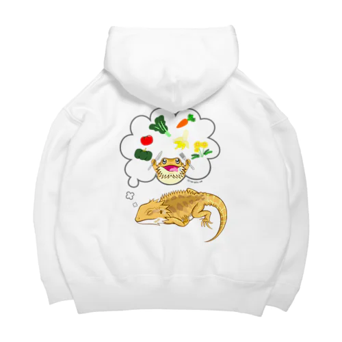 夢見るフトアゴちゃんバックプリント Big Hoodie