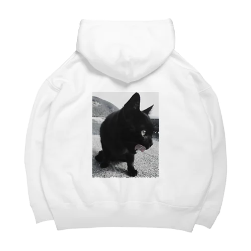 HF 波止場の猫ちゃん フォトプリント Big Hoodie