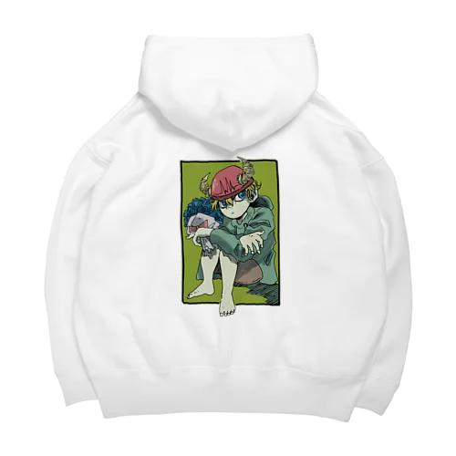 独りぼっち怪獣と花束（奇跡） Big Hoodie