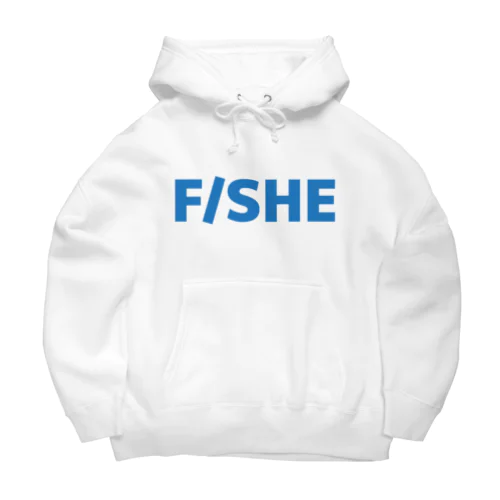 $FISHE Print Blue Big Hoodie