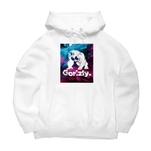 Gorizly_ロゴ #002(White) ビッグシルエットパーカー