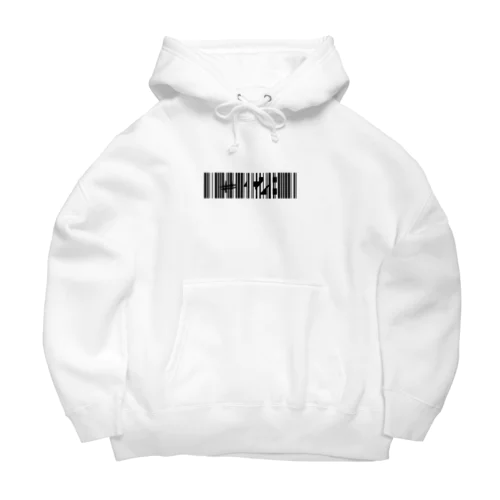 bar code #428  black Big Hoodie