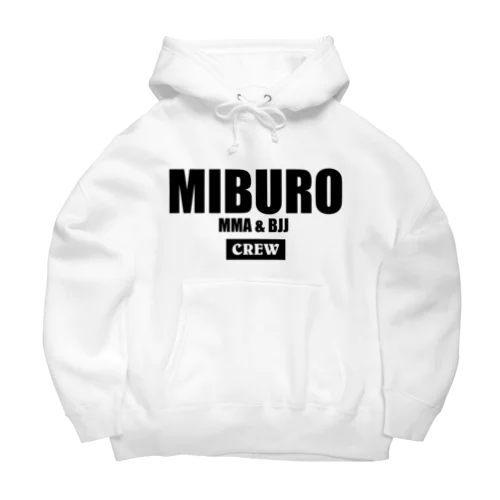 MIBURO CREW ブラック ビッグシルエットパーカー