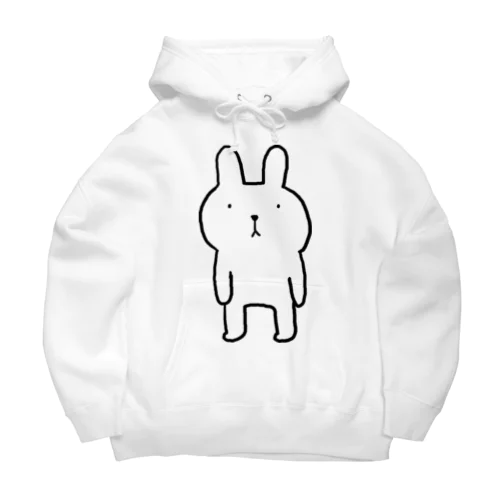 ふつウサ直立 Big Hoodie