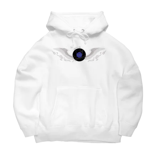 Fly to the future white big hoodie ビッグシルエットパーカー