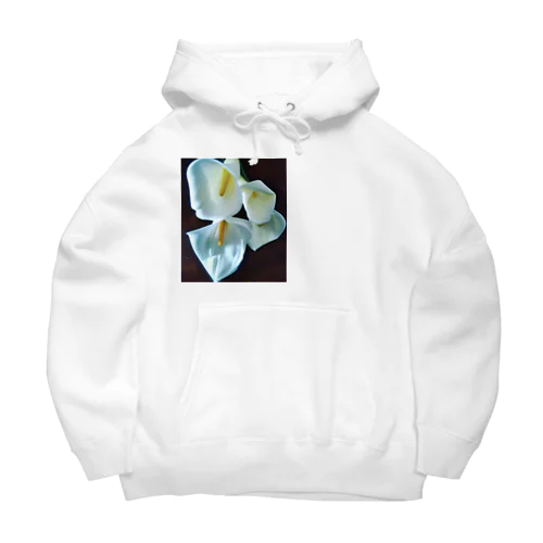 白い花ノート Big Hoodie