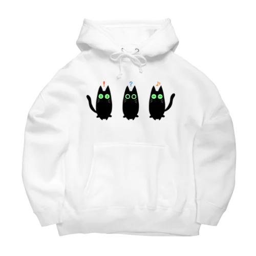 ！？♪黒猫 Big Hoodie