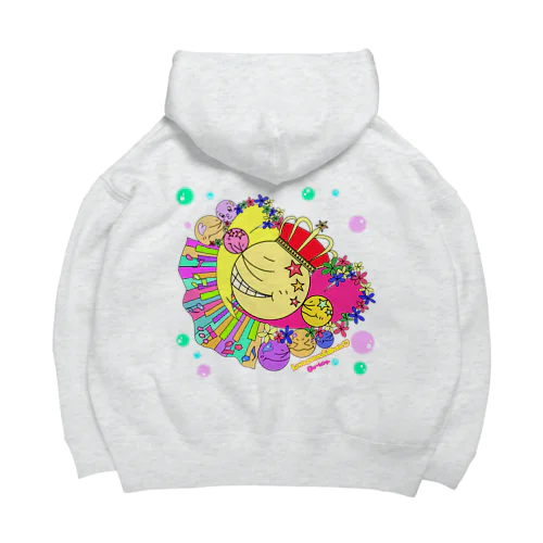 Love.Peace&Music♡ "CrownHeart" Big Hoodie