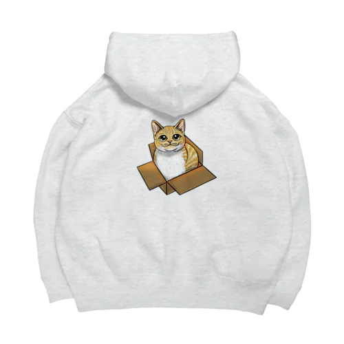 ダンボールにゃんこ Big Hoodie