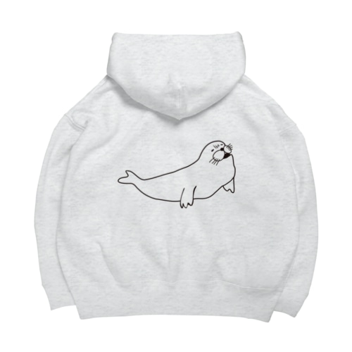 あざらしのひと（黒） Big Hoodie