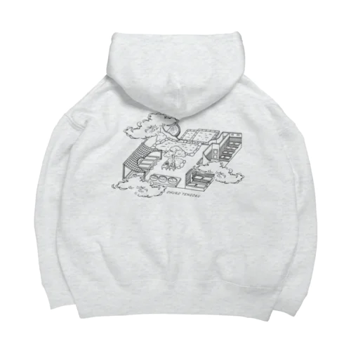 お風呂天国（ブラック） Big Hoodie