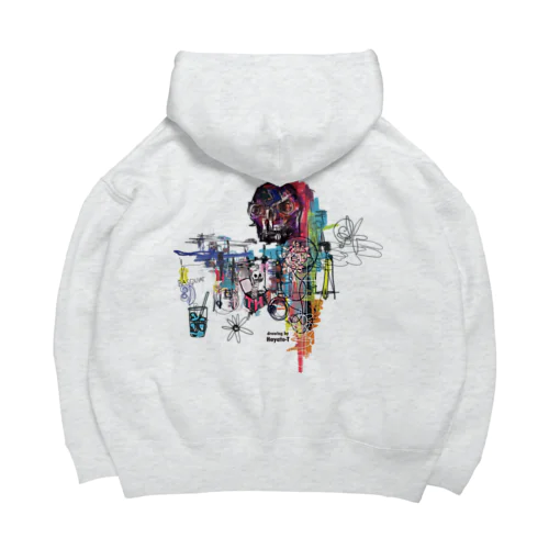 バスキアを愛してやまない　透明 Big Hoodie