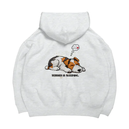 テリアが寝ています。 Big Hoodie