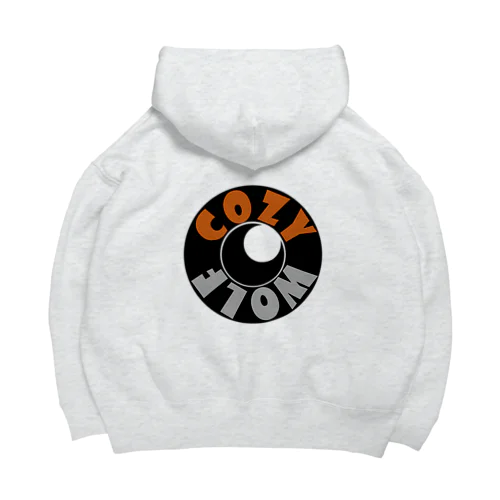  【COZY WOLF】ホワイト/アッシュ（橙・灰ロゴ） Big Hoodie