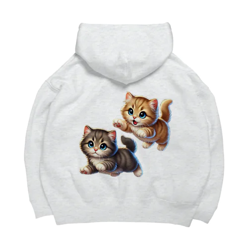 遊び心あふれる子猫たち Big Hoodie