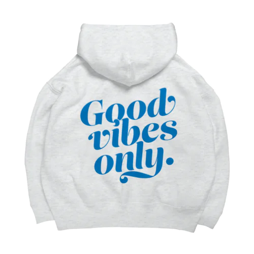 Good vibes only(Blue logo) 루즈핏 후디