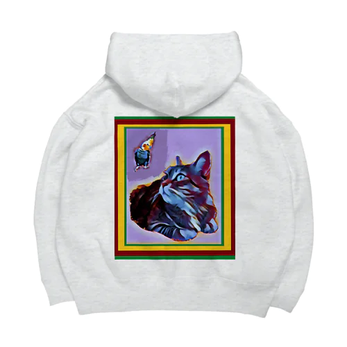 想いにふける猫 Big Hoodie