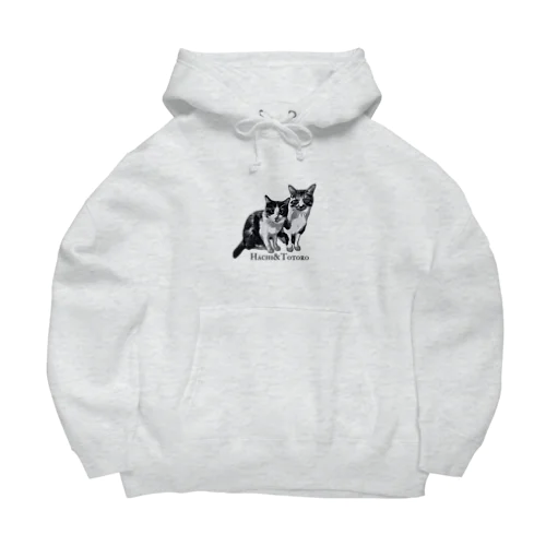 猫&猫（Hachi&Totoro） Big Hoodie