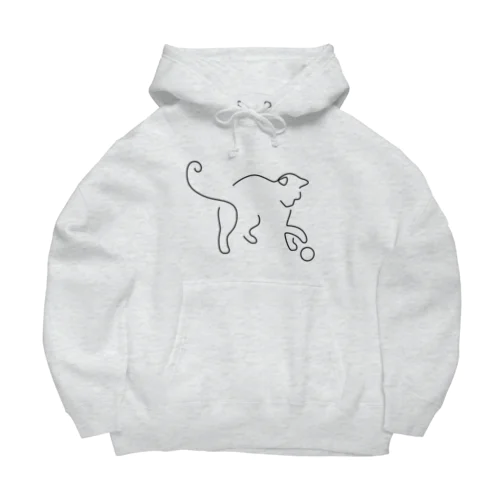 じゃれてるシンプル猫 Big Hoodie