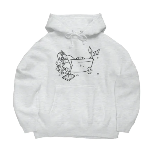 浴室でタブレットを使う人魚【くろ】 Big Hoodie