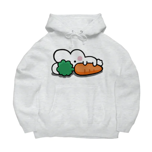 残業うさぎは「にんじん大好き」 Big Hoodie