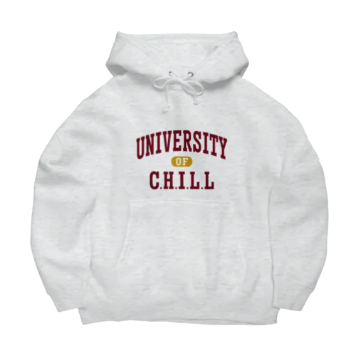 チル大学 エンジ文字 Big Hoodie