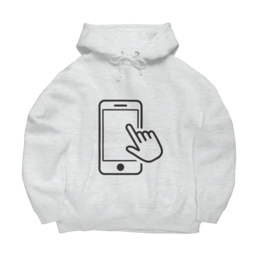 スマホいじってます Big Hoodie