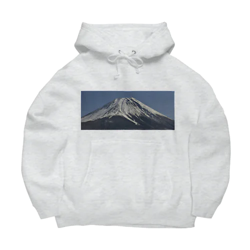 冠雪した富士山 Big Hoodie