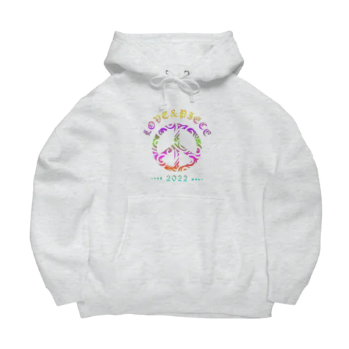 Love＆peaceシリーズRainbowcolorバージョン Big Hoodie