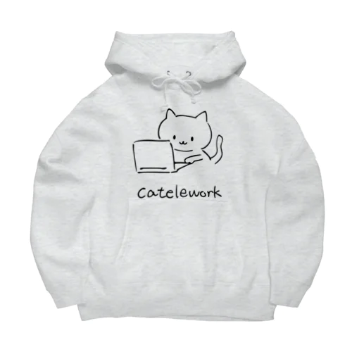 catelework テレワークネコ Big Hoodie