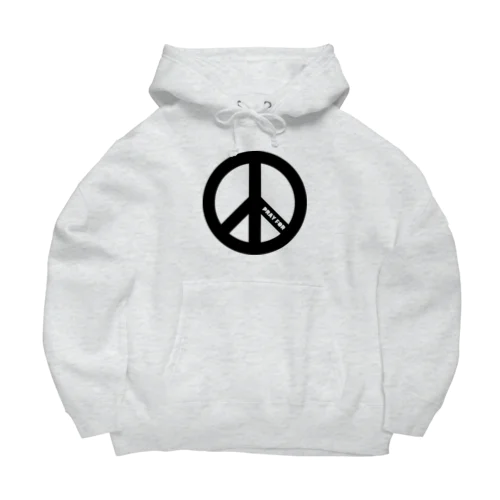 PRAY FOR PEACE ピースマーク ブラック Big Hoodie