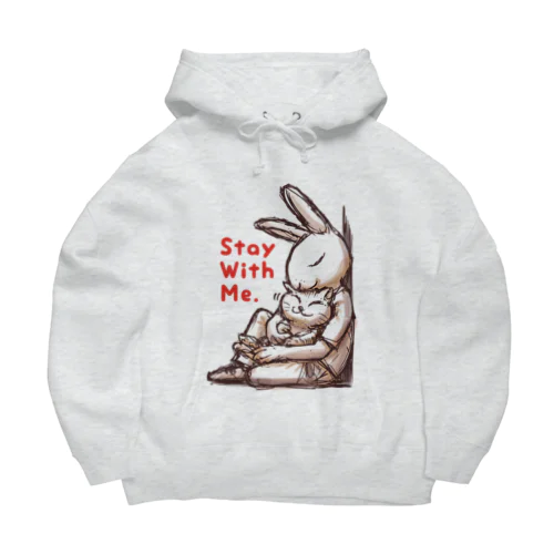 うさぎとねこ　Stay With Me Big Hoodie